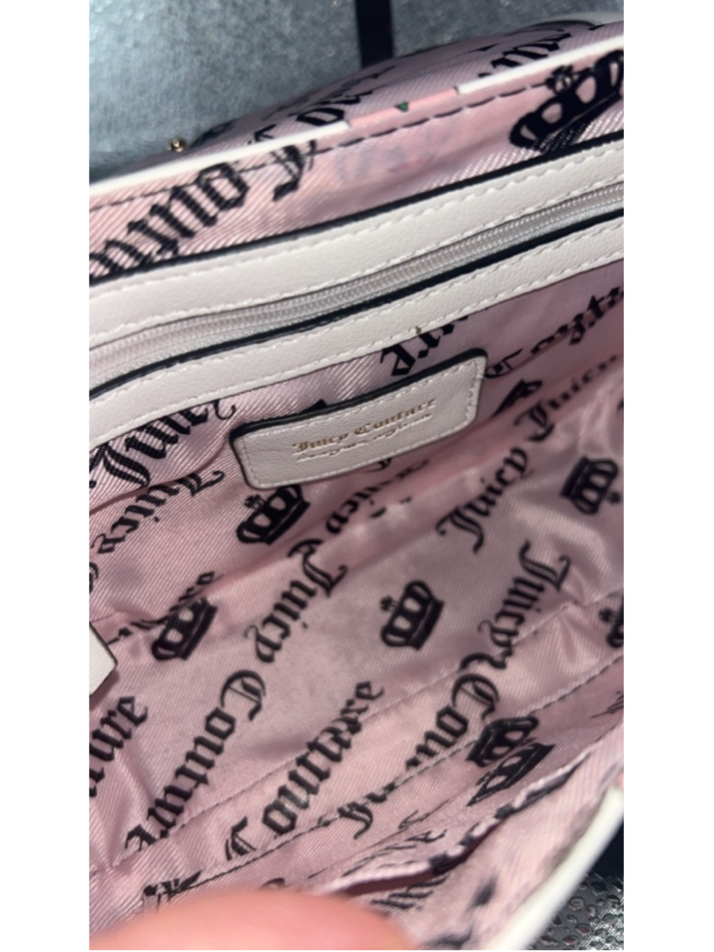 Women's Juicy Couture Crossbody Bag One Size White Red Strawberry Print - Picture 4 of 6